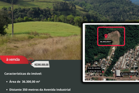 Area de terra no distrito industrial